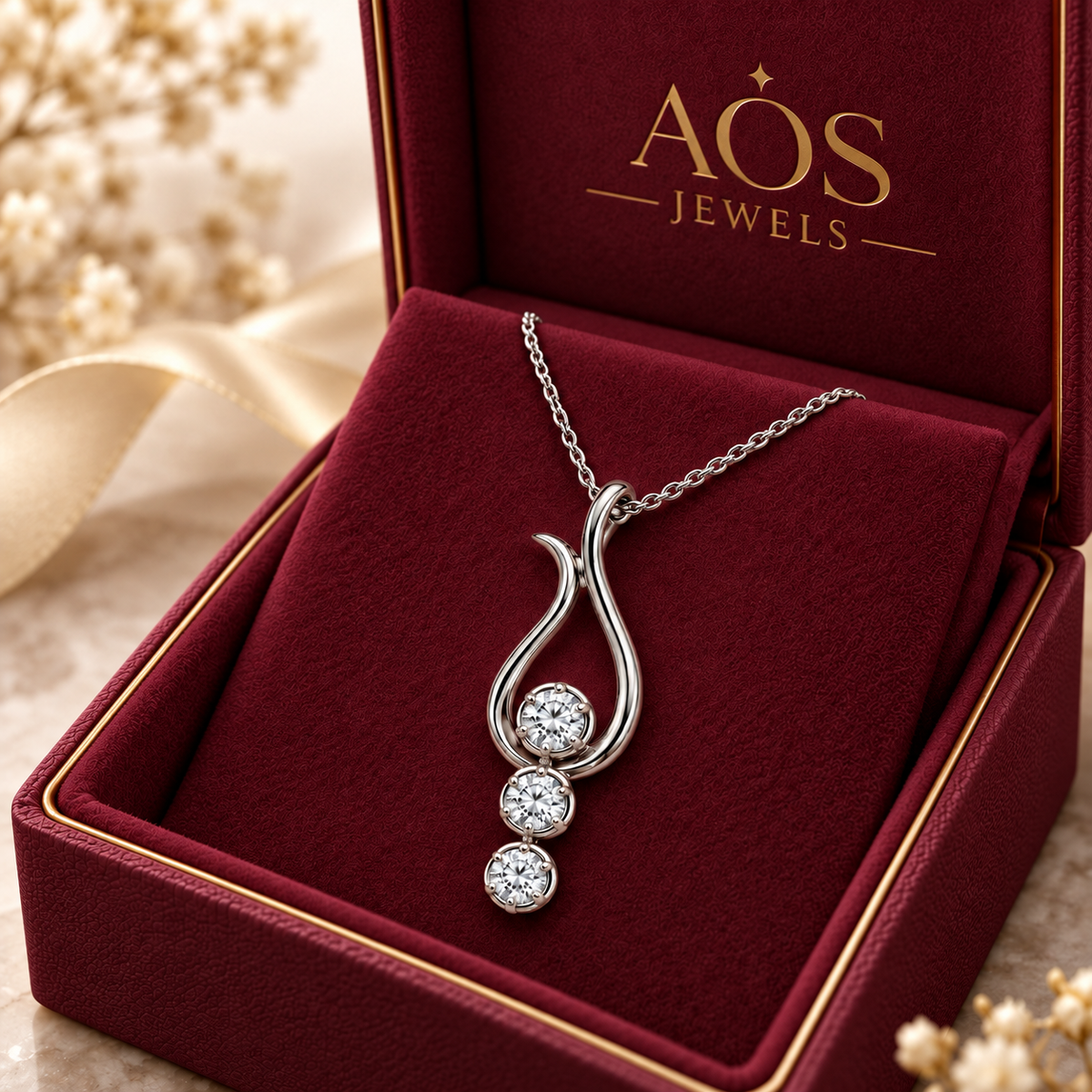 The Sterling Silver Ribbon Drop