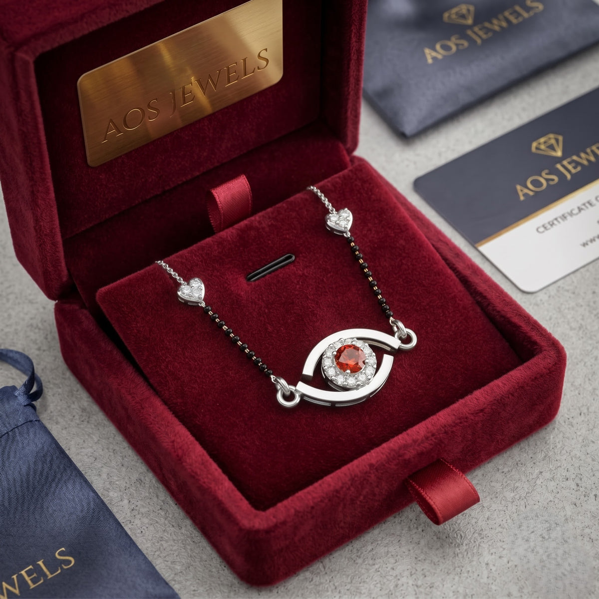Silver Evil Eye Mangalsutra