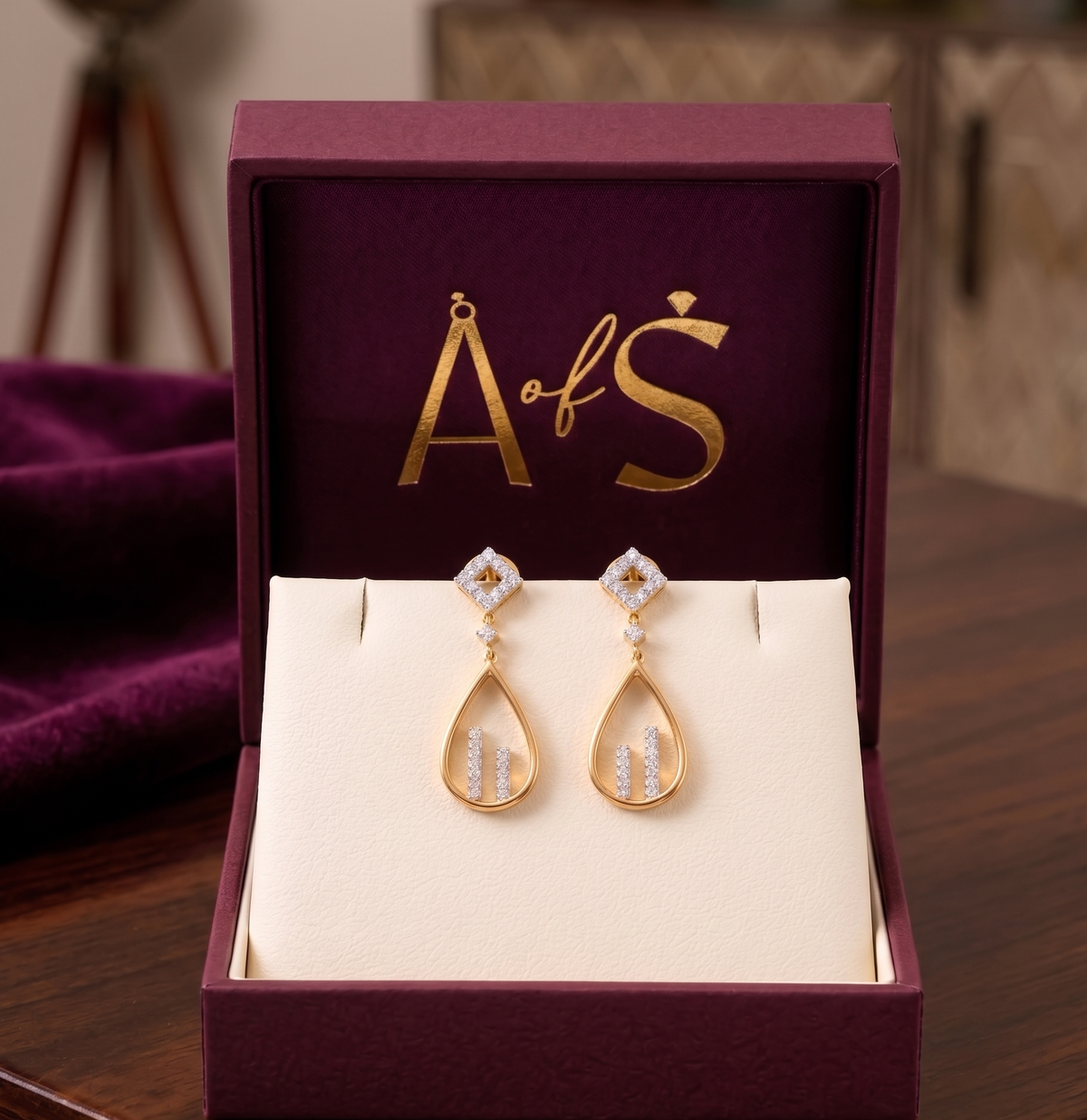 The Geometric Teardrop Sterling Silver Earrings