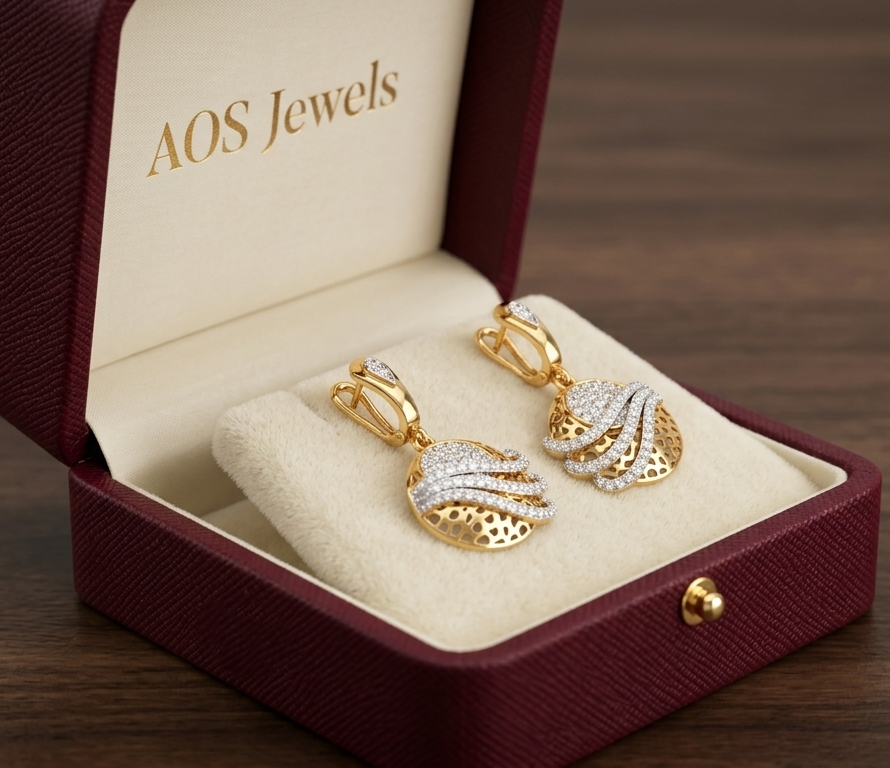 Whirlwind Elegance Open-Work Silver Earrings