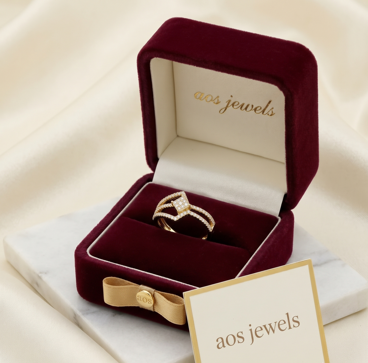 The Silver Angular Chevron Ring