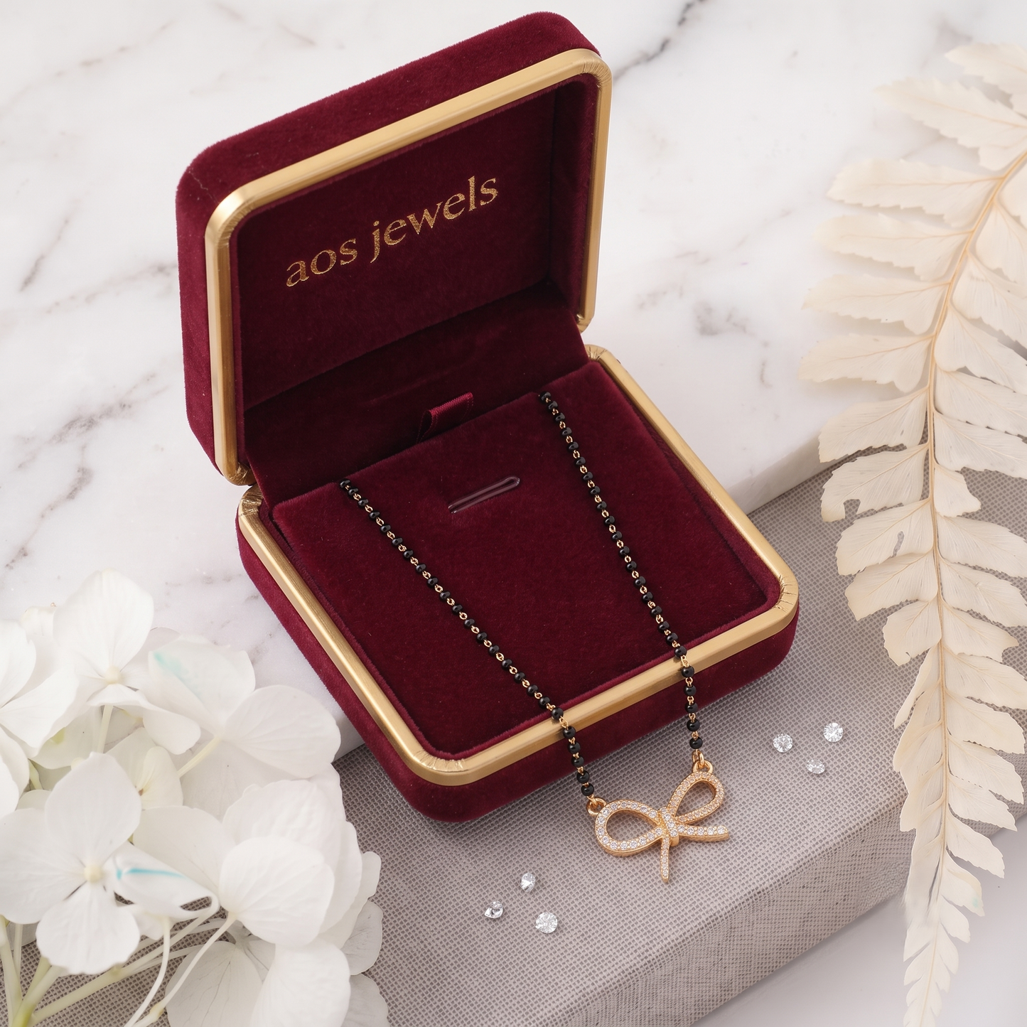The Silver Promise Bow Mangalsutra