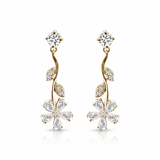 A pair of silver-toned dangle earrings
