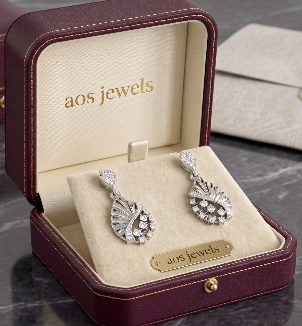 The AOS Oceanic Swirl Silver Earring