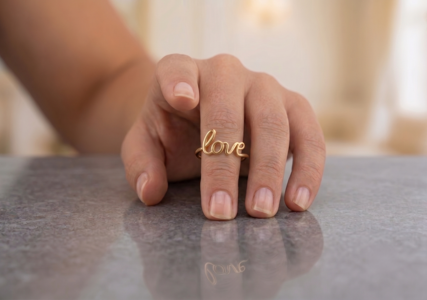 The Love Band in 925 Silver Ring