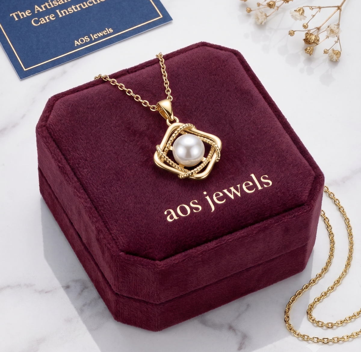 The 'Intertwined Elegance' Pearl Pendant