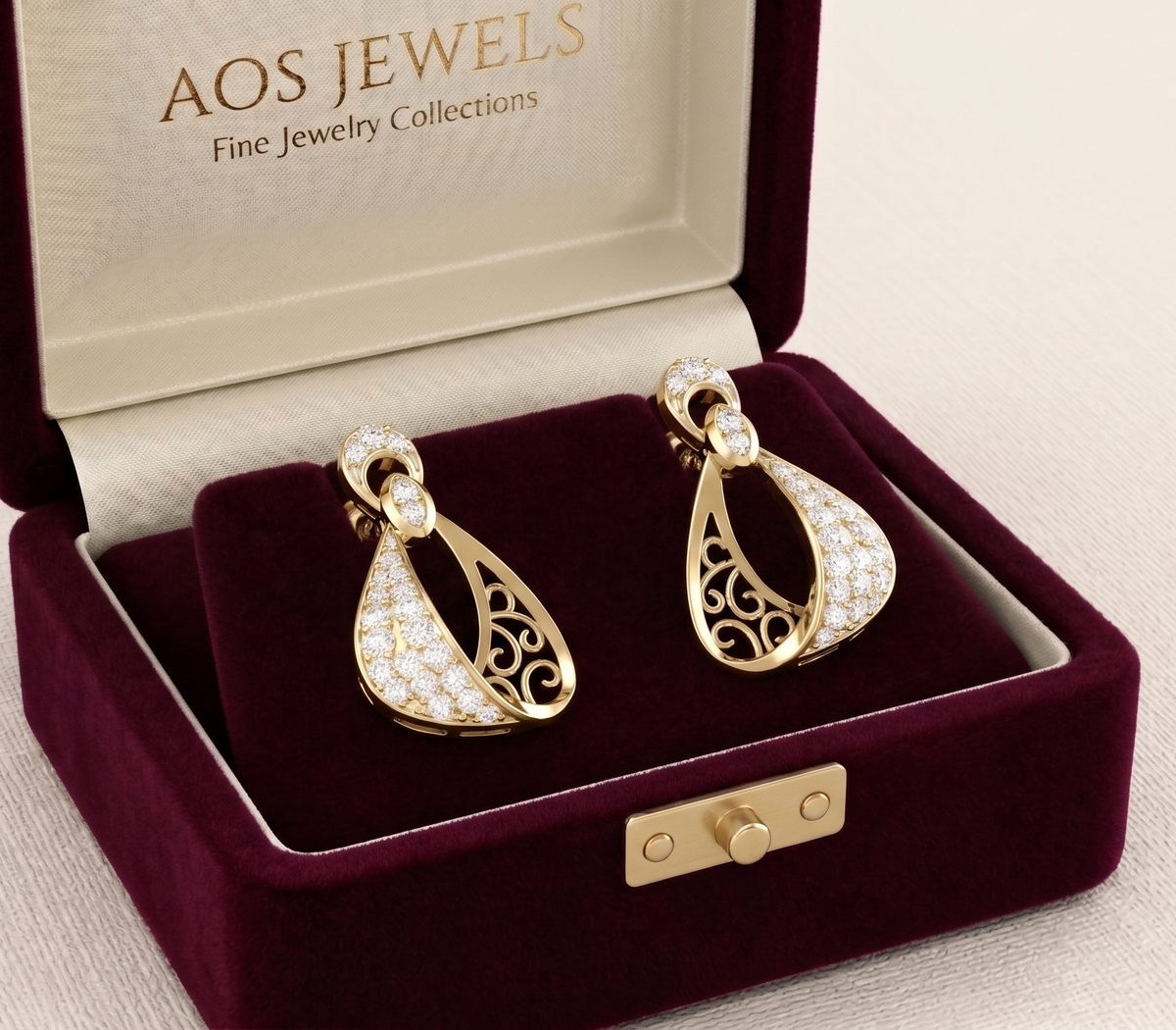 Luminous Filigree Loop Sterling Silver Studs