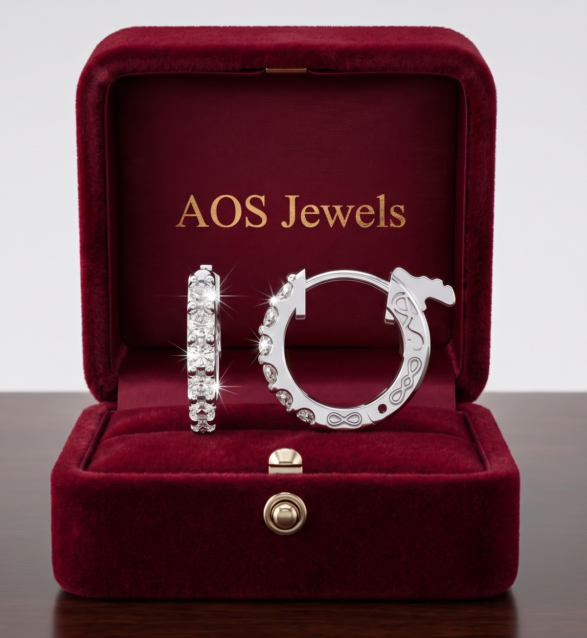 The Infinity Sparkle Silver Huggie Hoops