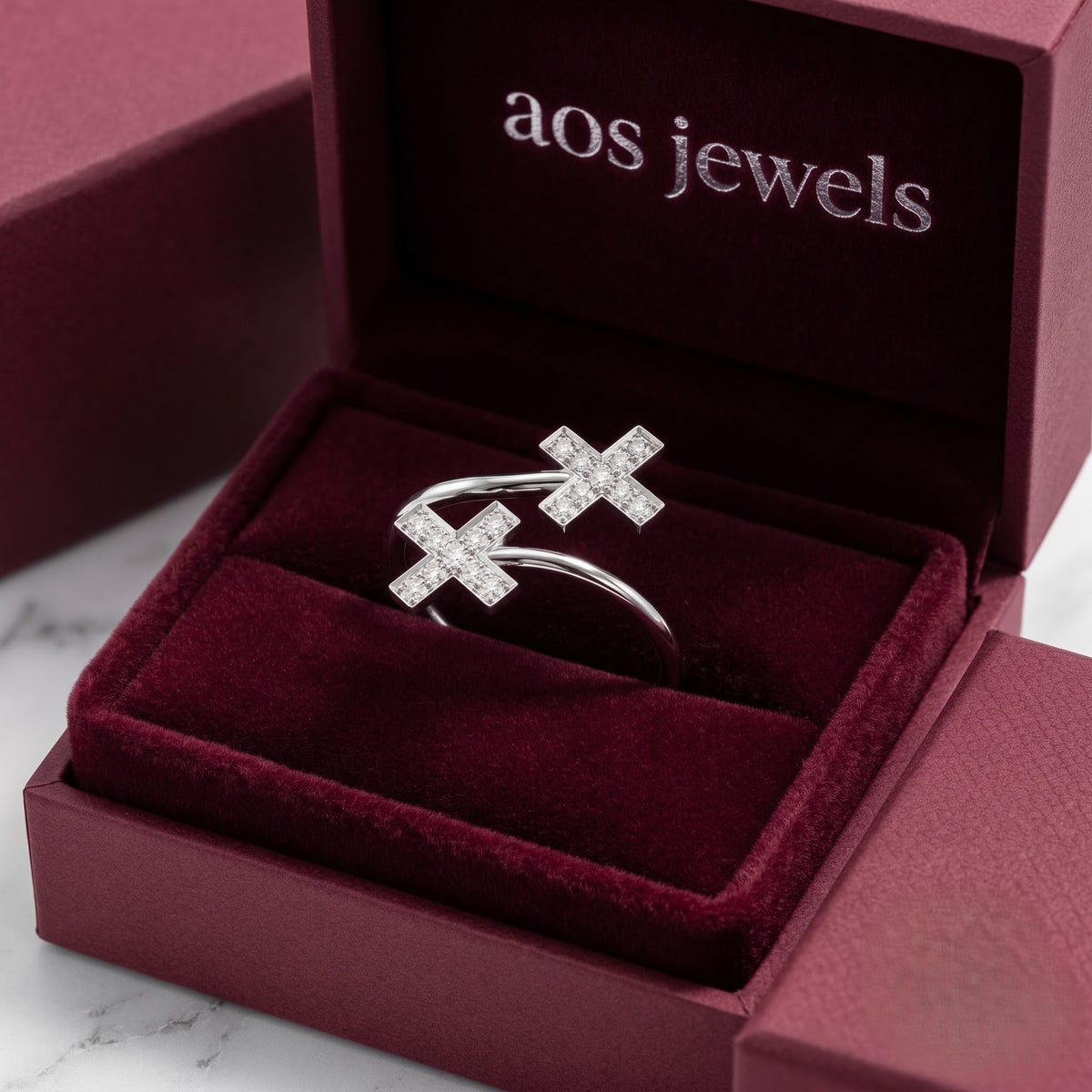 The Infinity Faith Double Cross Silver Ring
