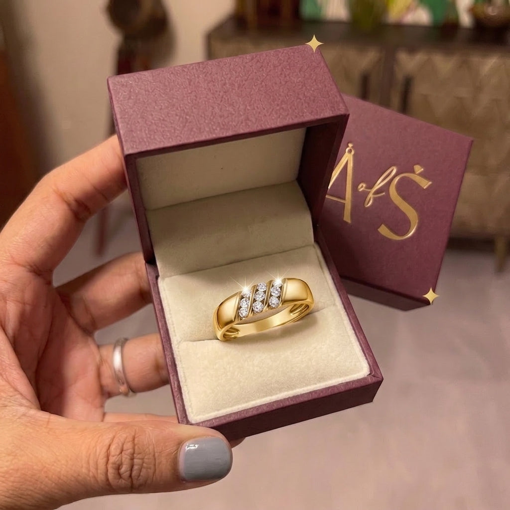 A 925 silver band ring