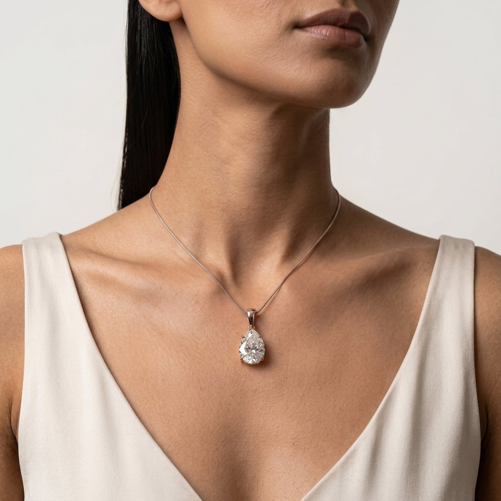 The White & Rose Gold 925 Silver Pendant