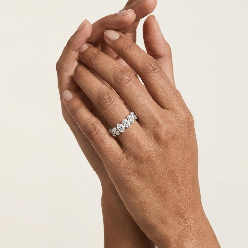 The Oval Eternity Gold Plated Band