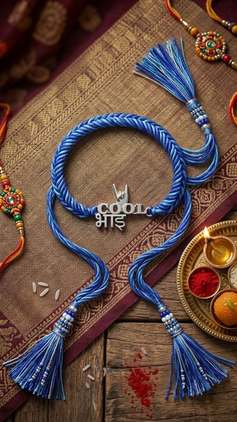 the white sliver cool design rakhi