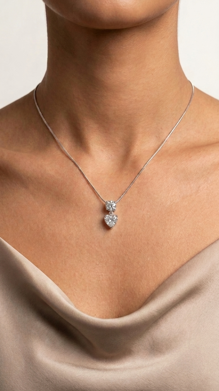 The White 925 Silver Chain Pendant