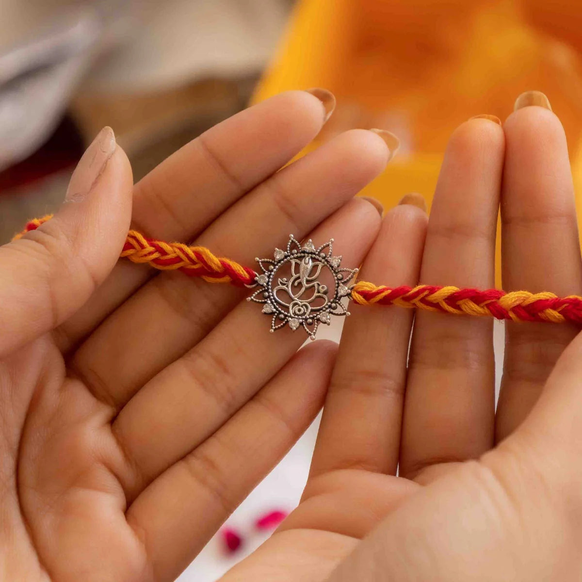 The Ganesh Unique 925 Silver Rakhi