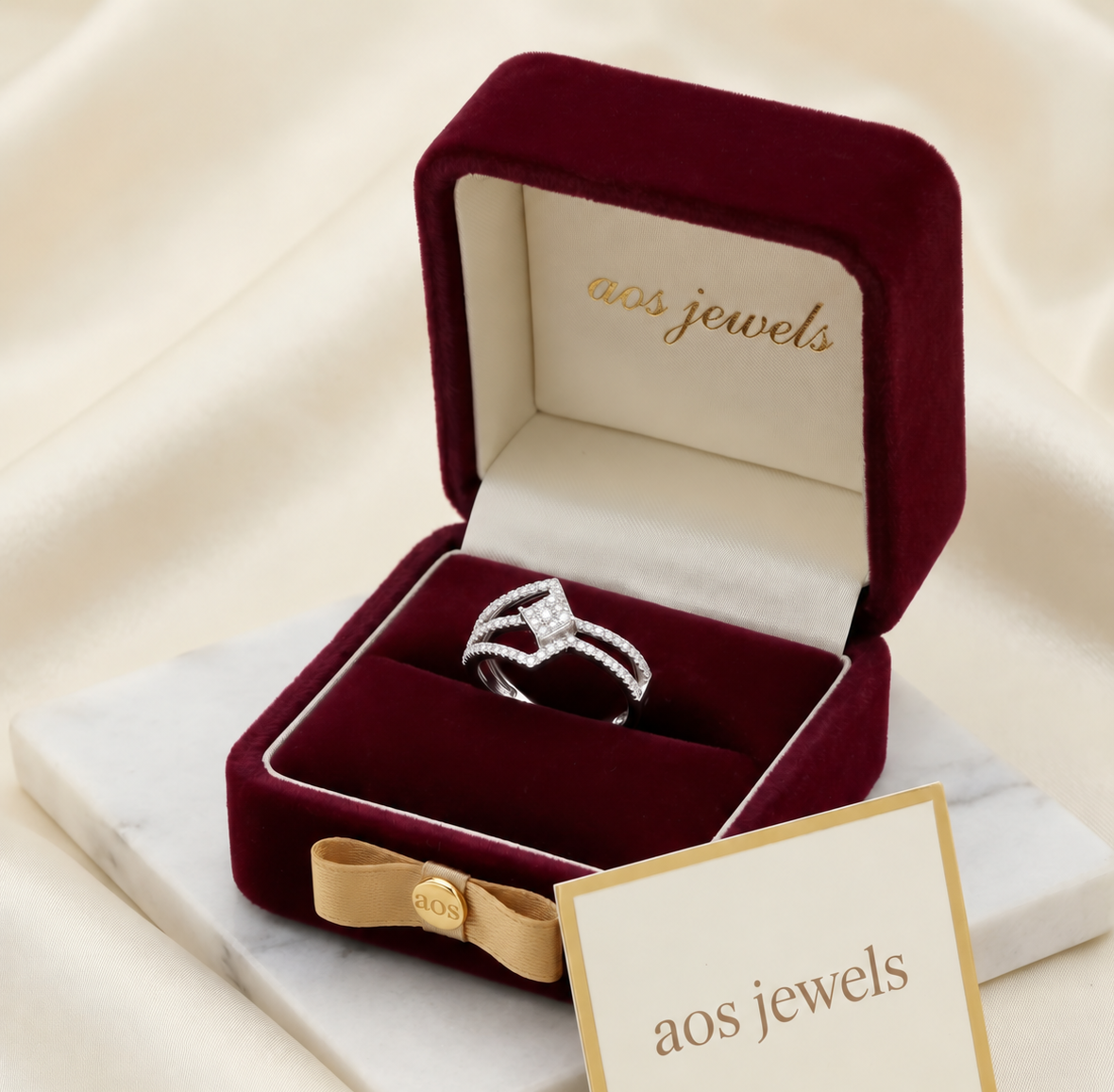 The Silver Angular Chevron Ring
