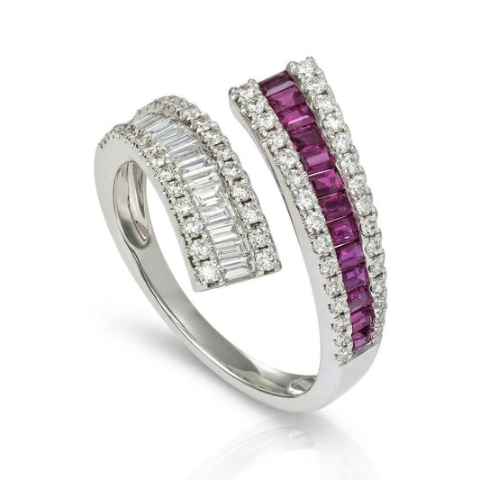The 'Duality' Two-Tone Wrap Silver Ring