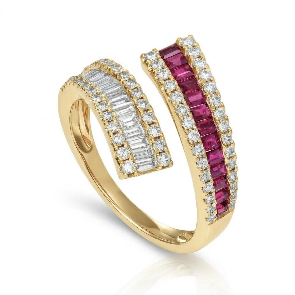 The 'Duality' Two-Tone Wrap Silver Ring