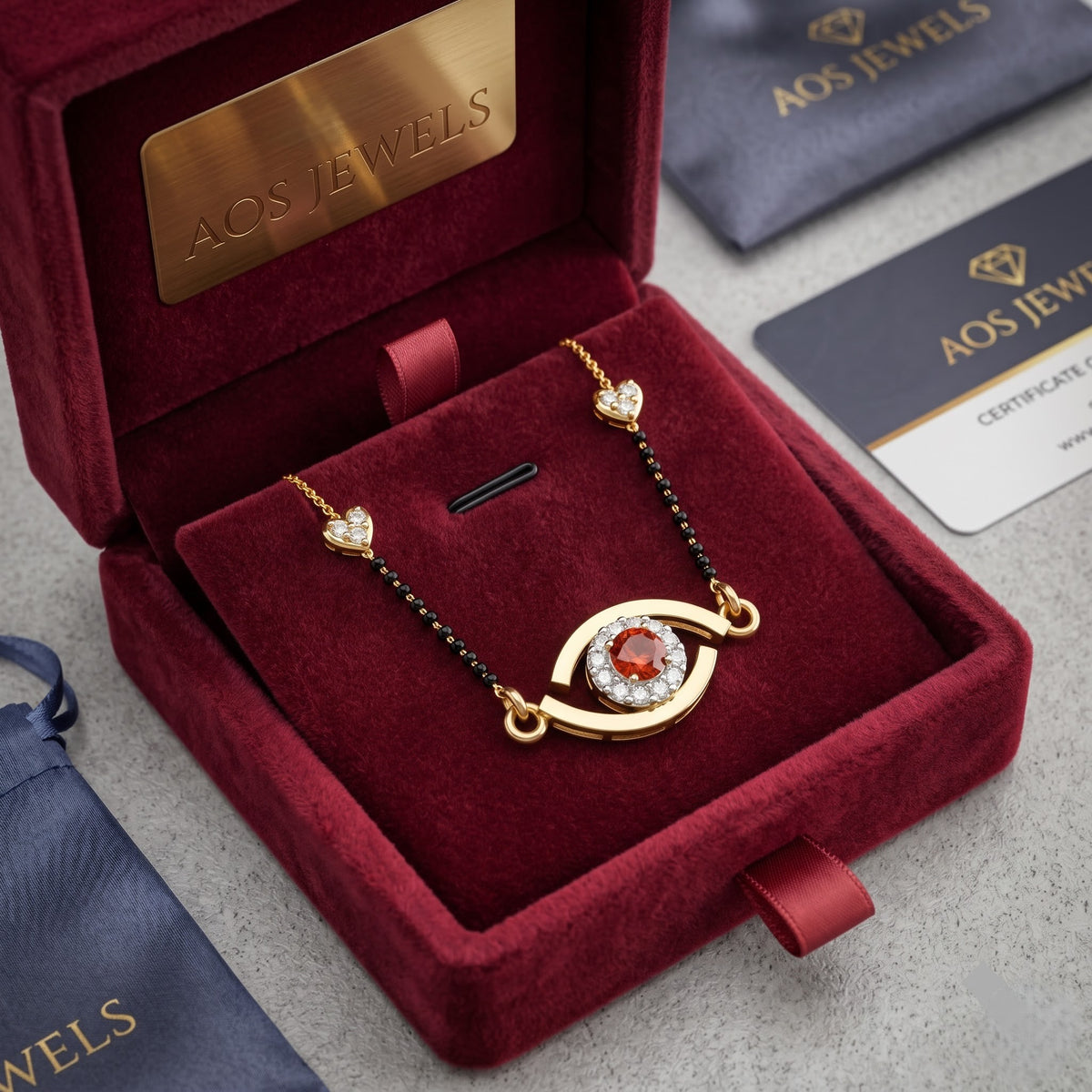 Silver Evil Eye Mangalsutra