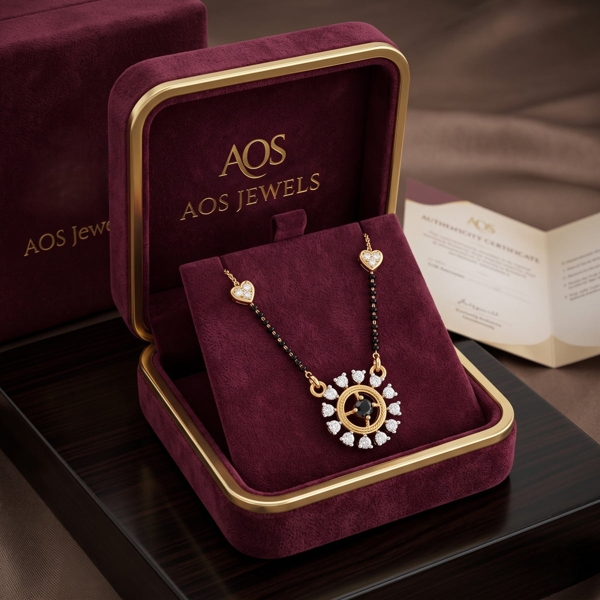 The Radiant Sunburst Silver Mangalsutra