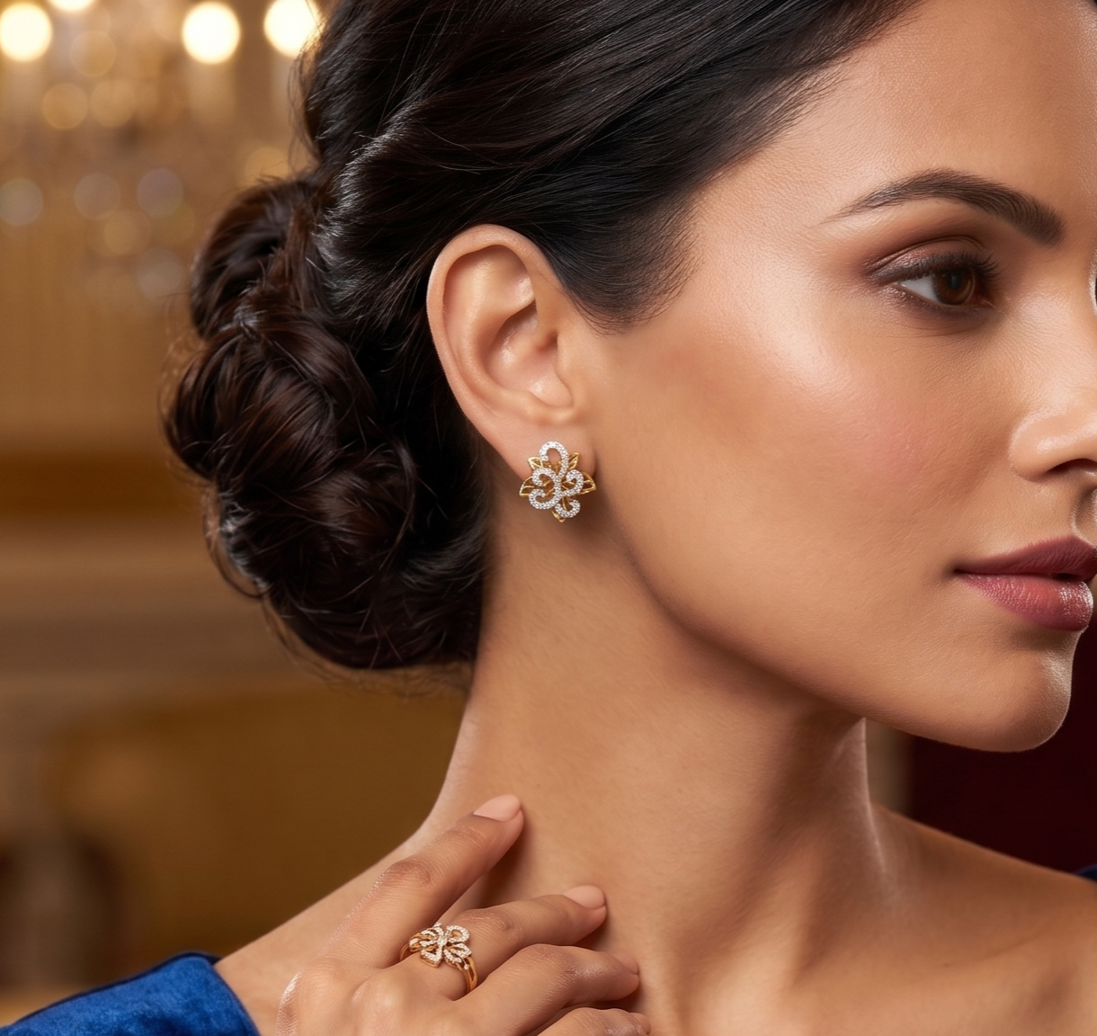The Enchanted Lotus Silver Earrings