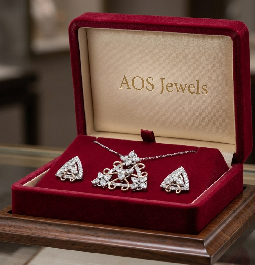 The Celestial Triad Two-Tone Pendant Set