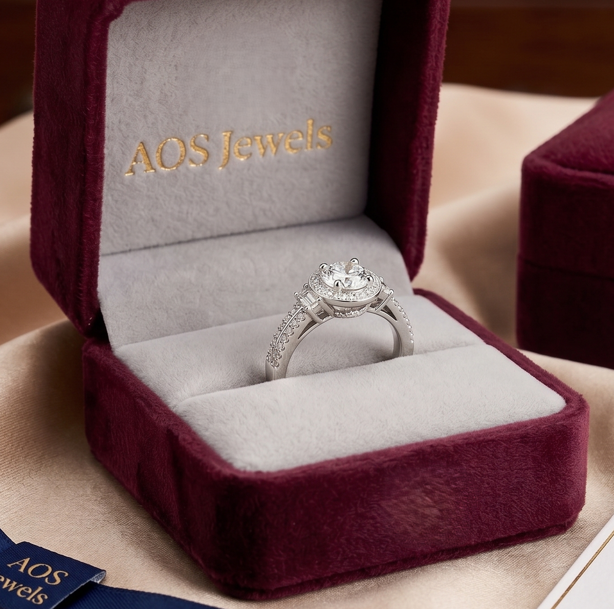 The Heritage Milgrain Halo Silver Ring