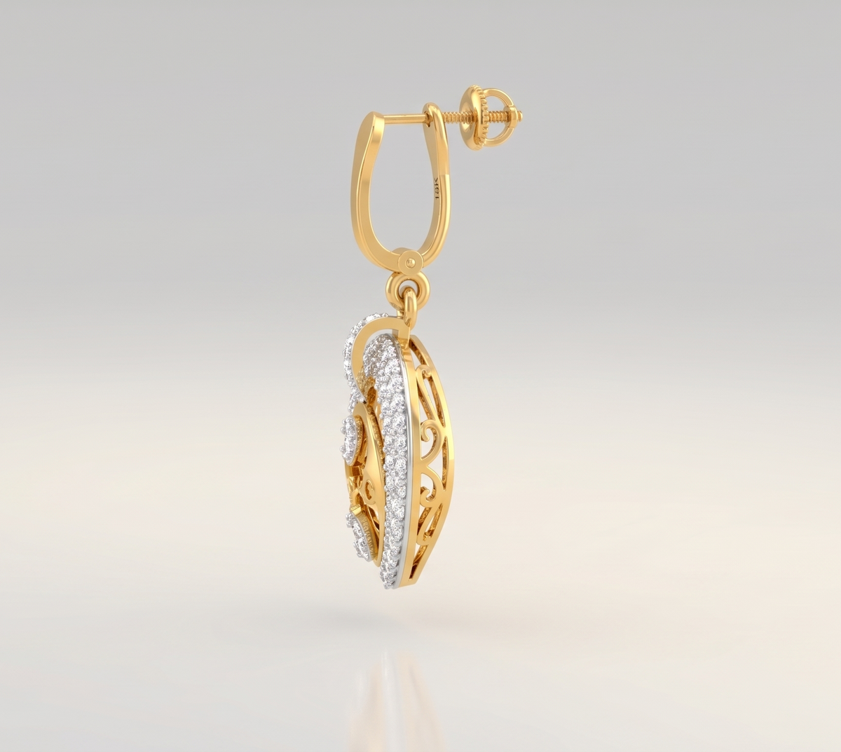 Celestial Nested Circle Silver Dangle Earrings