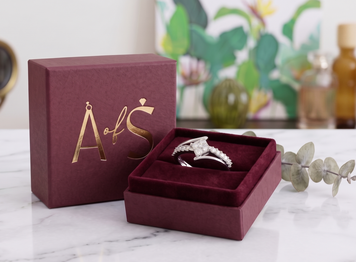 Sleek Intersection Silver Moissanite Ring