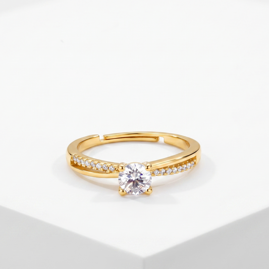 A silver-tone 925 ring