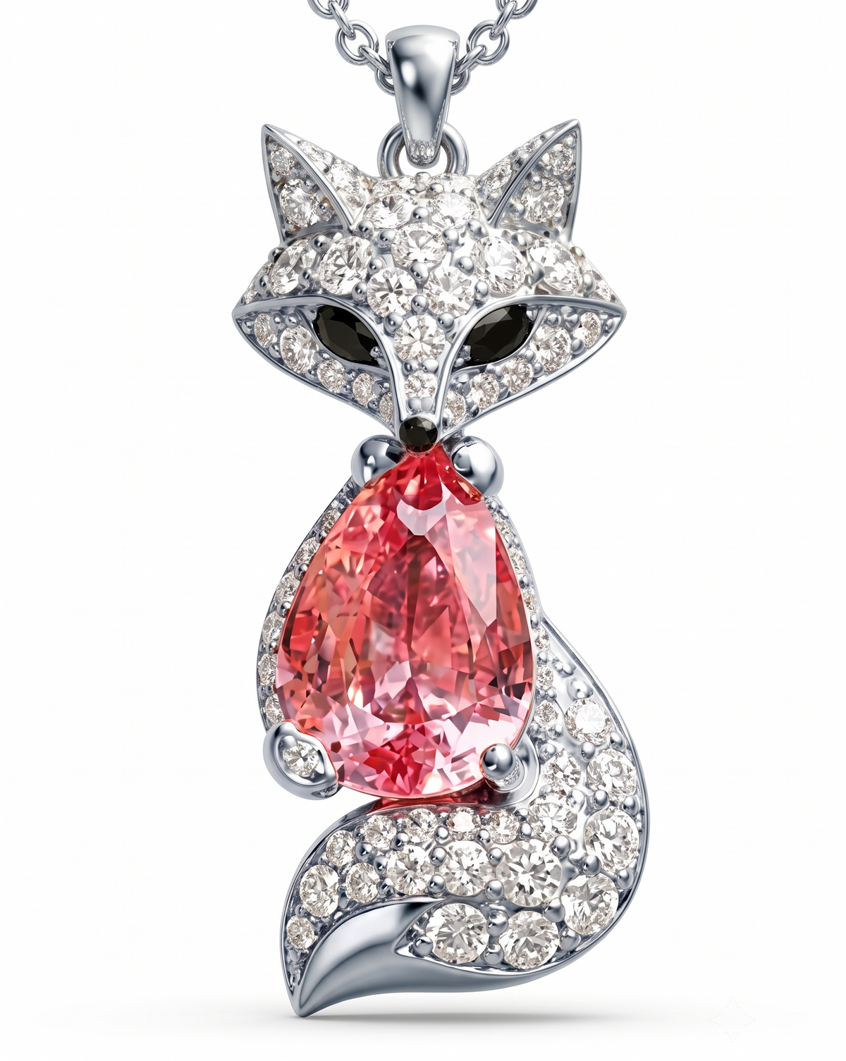 The Enchanted Forest Blush Fox Pendant