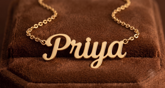 The Priya Name Design 925 Silver Chain Pendant