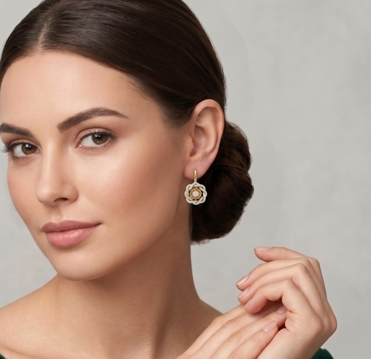 Whispering Petals Openwork Silver Drop Earrings