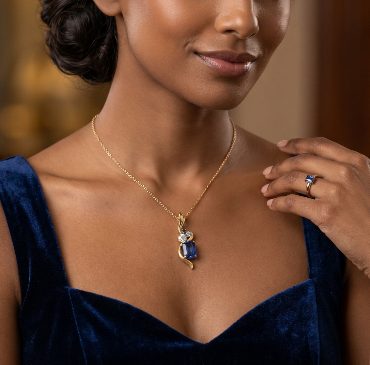 The Azure Wave Silver Pendant