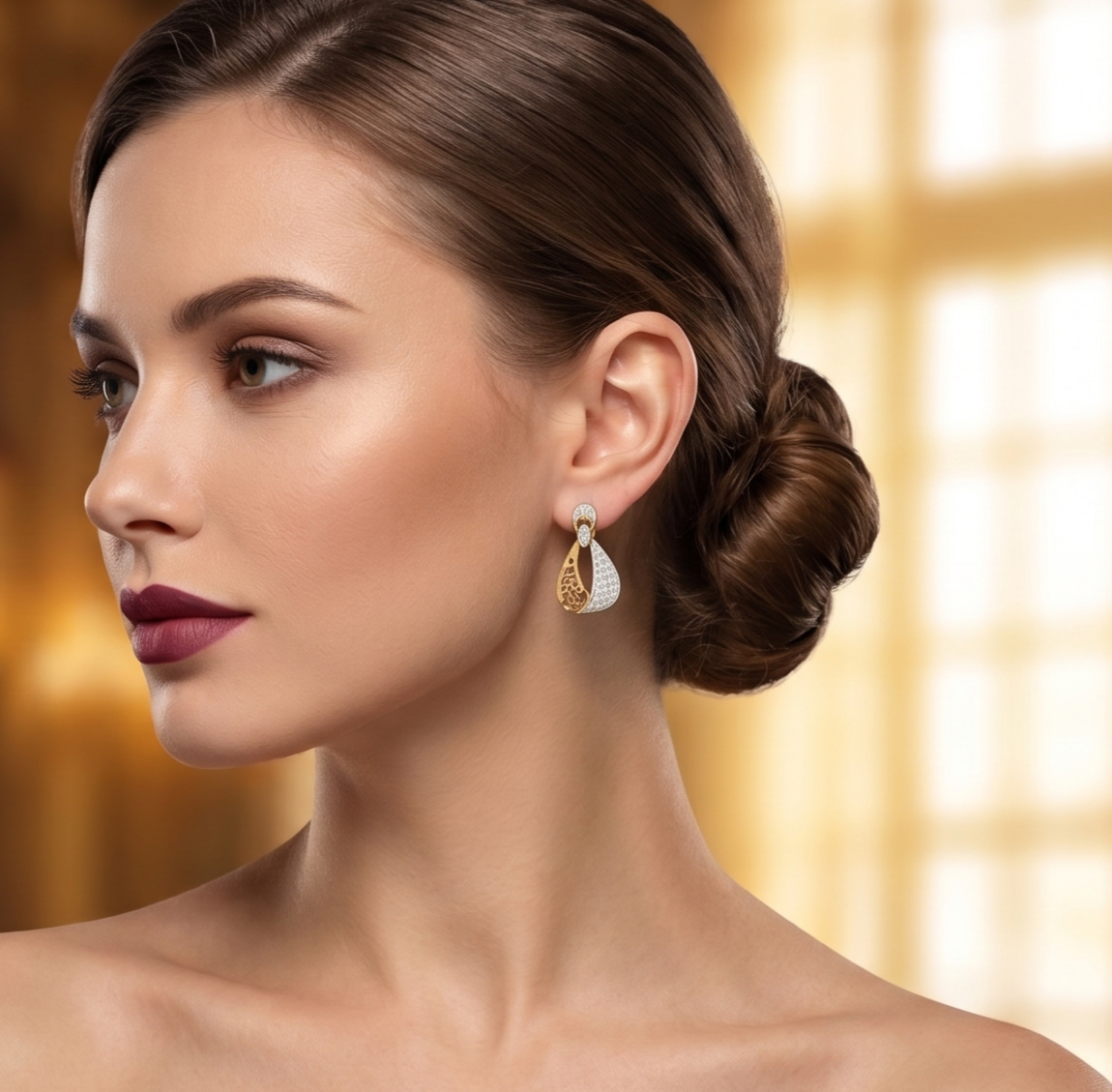 Luminous Filigree Loop Sterling Silver Studs
