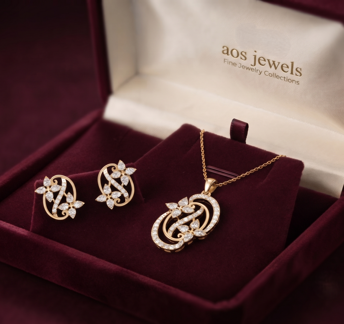 Radiant Blossom & Spiral Matching Silver Pendant Set