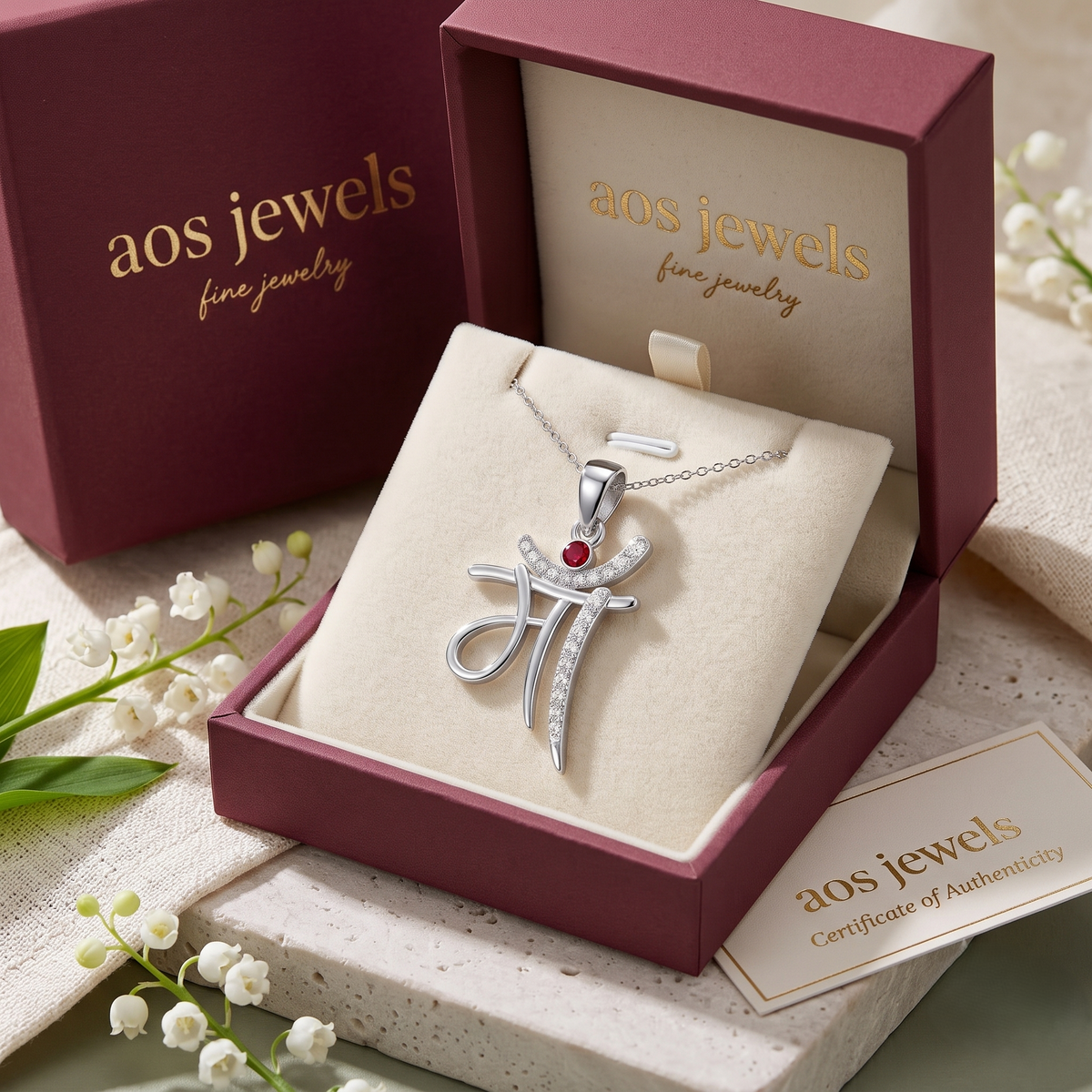 925 Sterling Silver "Maa" Hindi Script Pendant