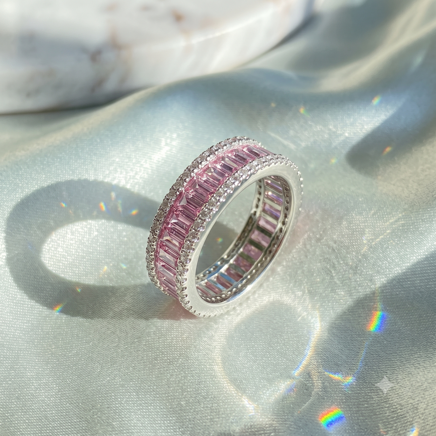 A silver eternity 925 silver ring