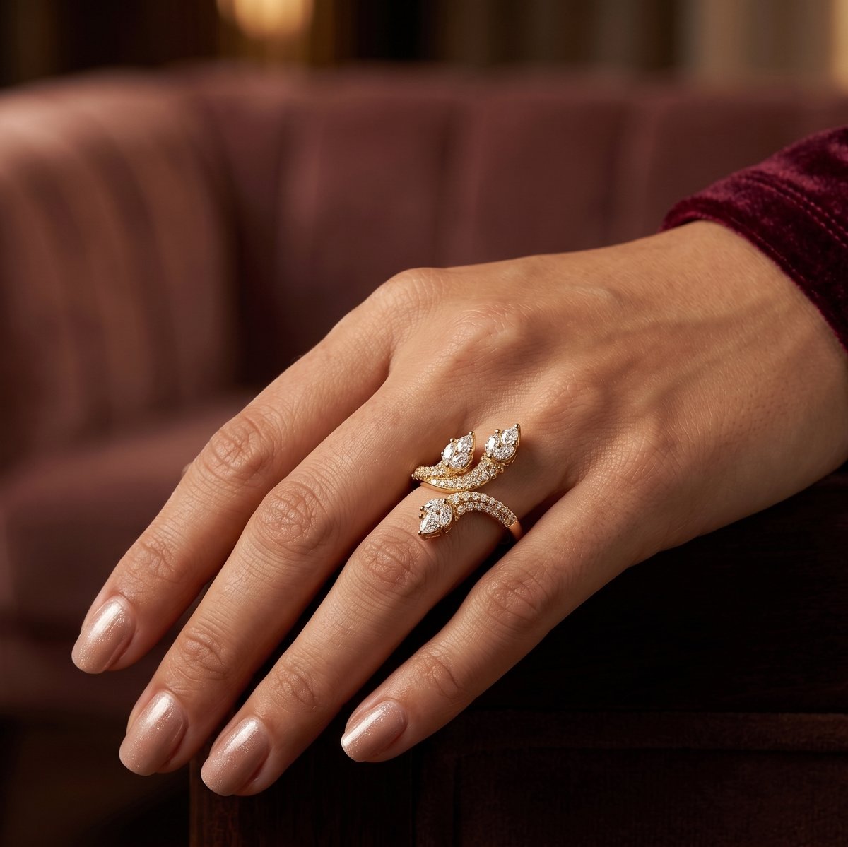 The 'Enchanted Vine' Silver Wrap Ring
