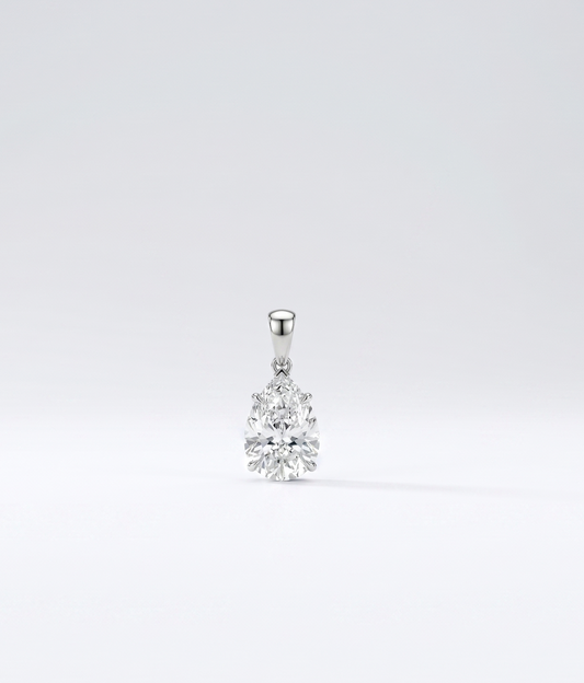 The White & Rose Gold 925 Silver Pendant