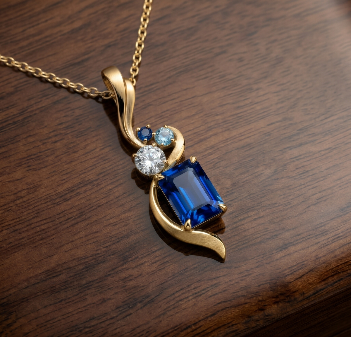 The Azure Wave Silver Pendant