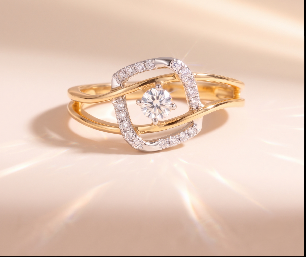 925 Sterling Silver Floating Solitaire Ring