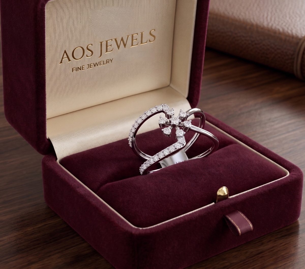 Openwork Star Cluster Ring in Sterling Silver