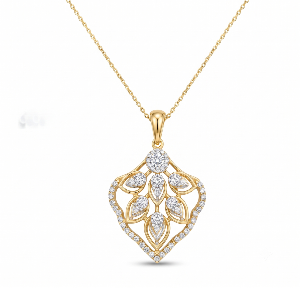 The 'Heirloom' Botanical Shield Silver Pendant