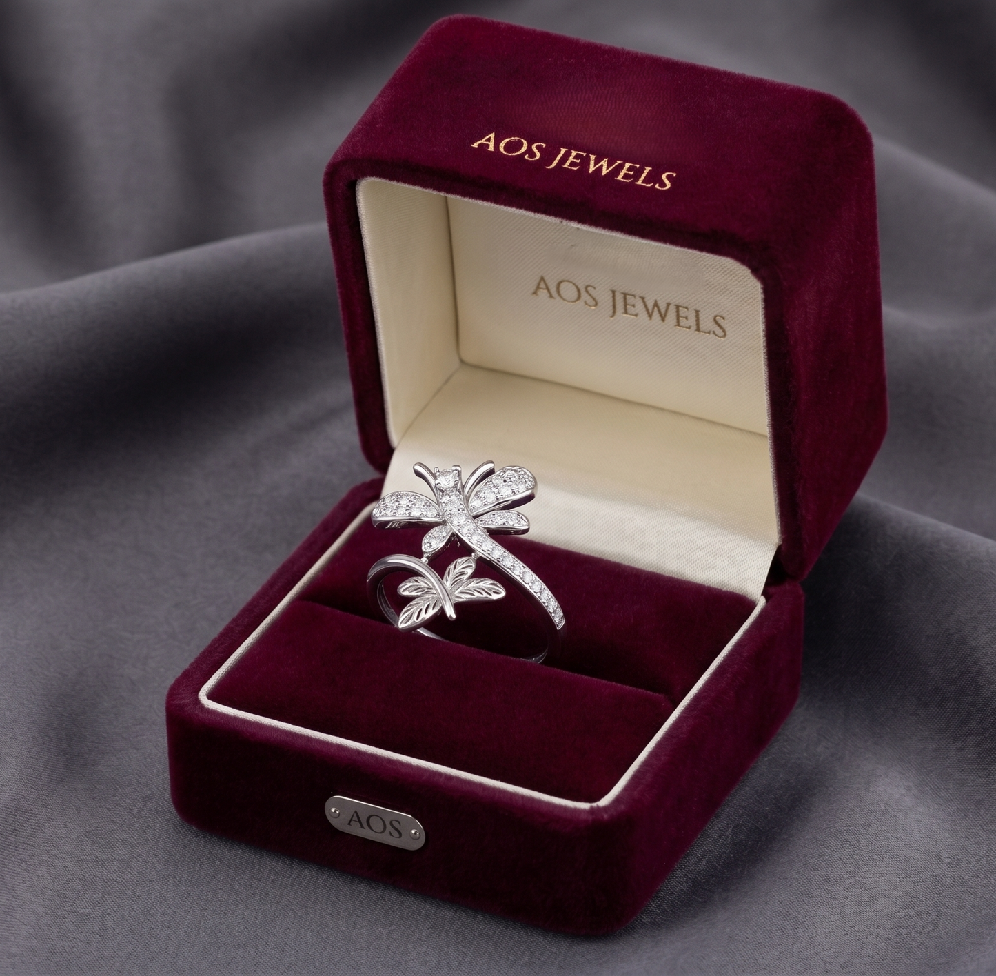 The Ethereal Twin Flight Silver Ring
