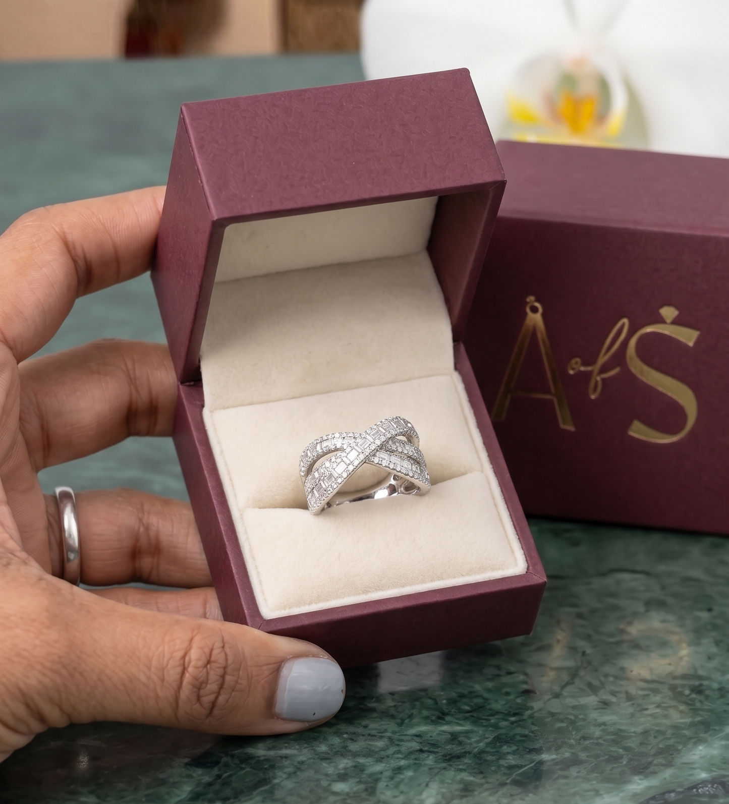 Multi-Band Intertwined Crisscross Silver Ring