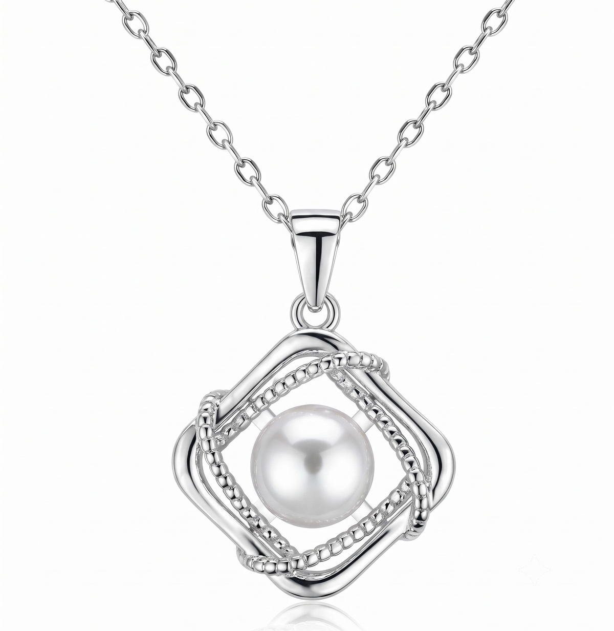 The 'Intertwined Elegance' Pearl Pendant