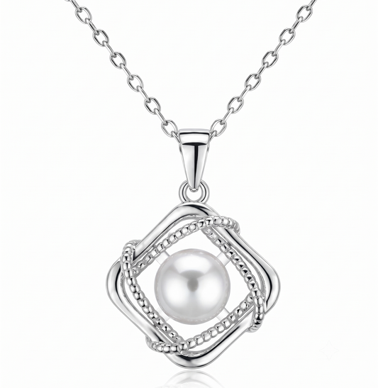 The 'Intertwined Elegance' Pearl Pendant