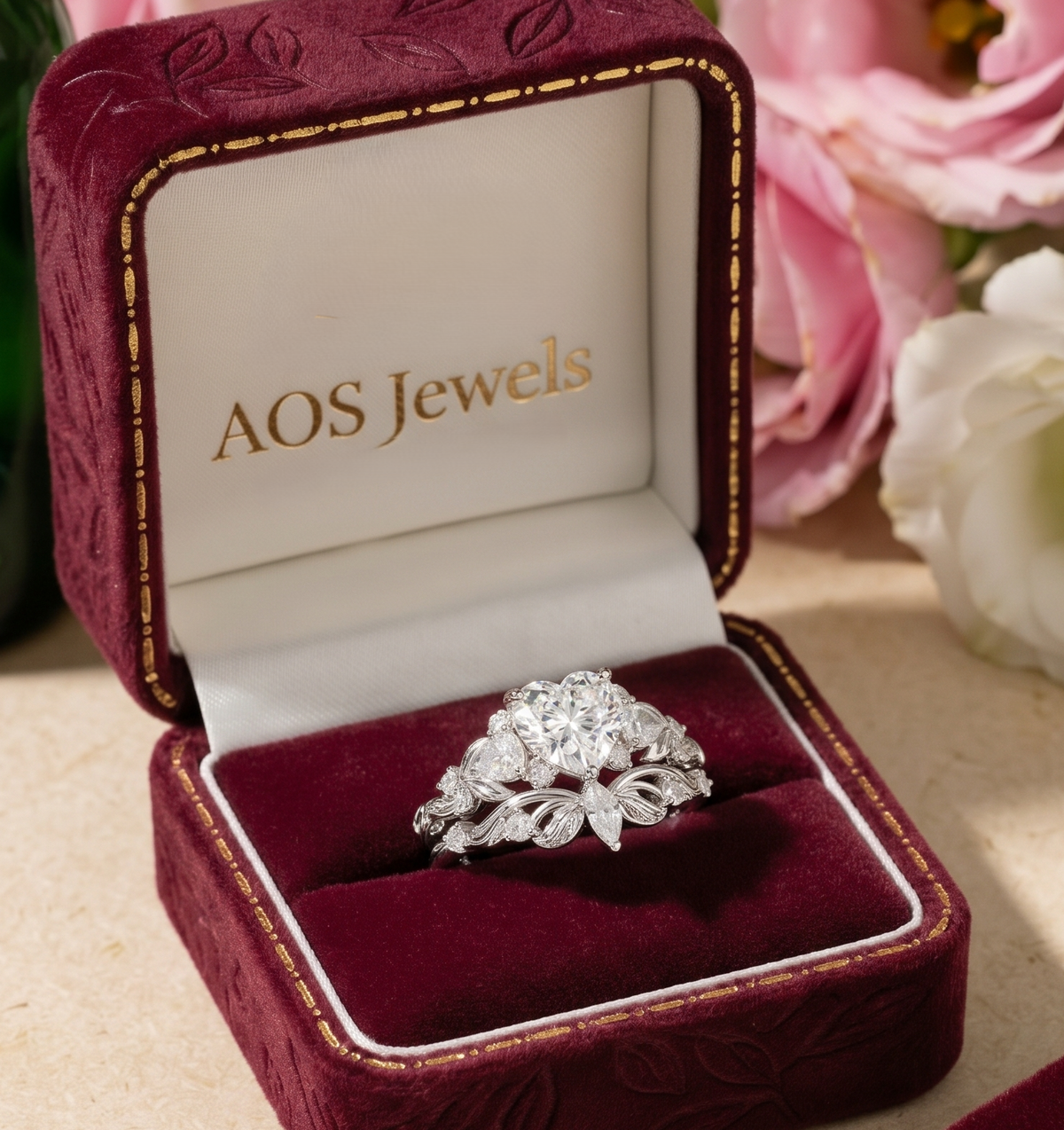 The Woodland Romance Heart Silver Ring