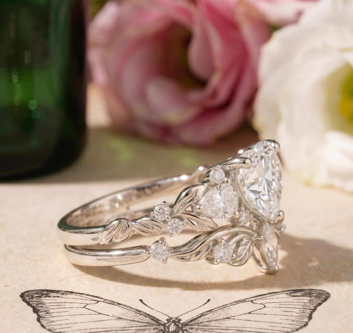 The Woodland Romance Heart Silver Ring